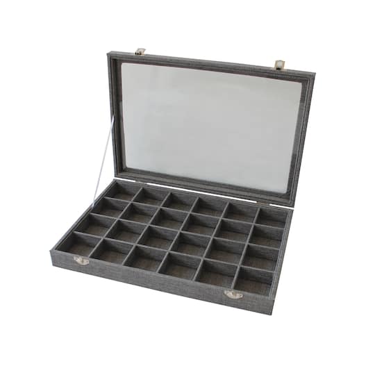 6 Pack: Gray Jewelry Tray with Lid by Bead Landing&#x2122;